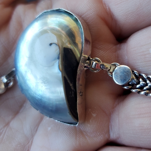 New Ammonite Fossil 925 Silver Bangle Bracelet. - Picture 14 of 16